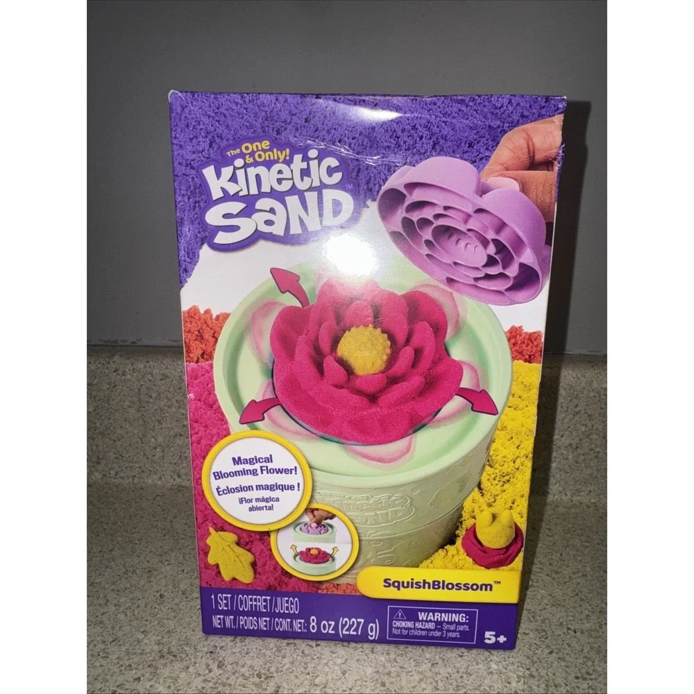 Kinetic Sand SquishBlossom Flower Playset 8 Oz Magical Blooming Flower NEW